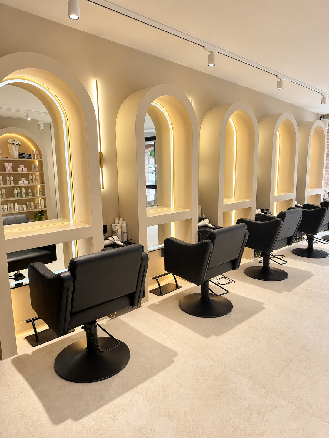 L’intérieur du salon Organic Hair